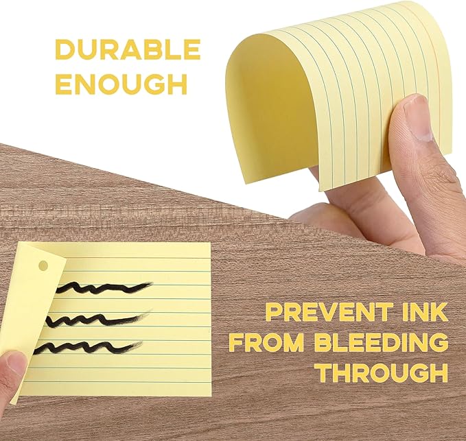 Colored 3x5 Index Cards with Rings, Goefun Ruled Flashcards 200Pcs, 4 Color Notecards for Studying, Vocabulary Cards, Recipes, Memos, Bookmark, Greetings