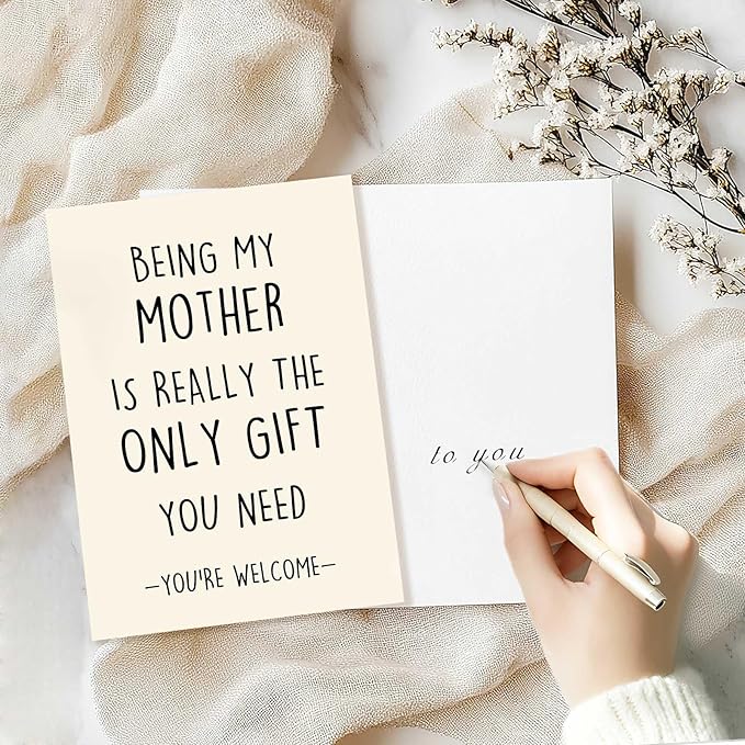 Funny Birthday Card for Mom Grandma, Sweet Mother Birthday Card Gift from Son Daughter, Happy Mom Birthday Card Gift, Birthday Day Gift Idea for Mom Her Women, Funny Mother's Day Card