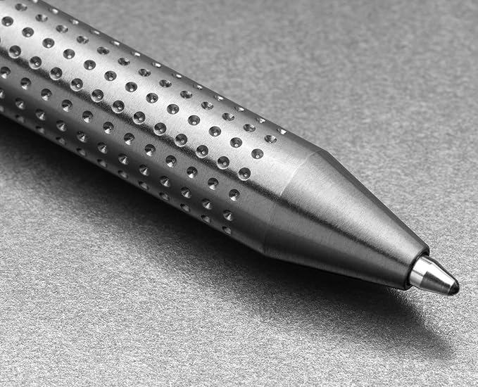 JAMES° Bolen EDC Twist-Retractable Pen, Slim Machined Stainless Steel Barrel Designed for Daily Carry, Stainless