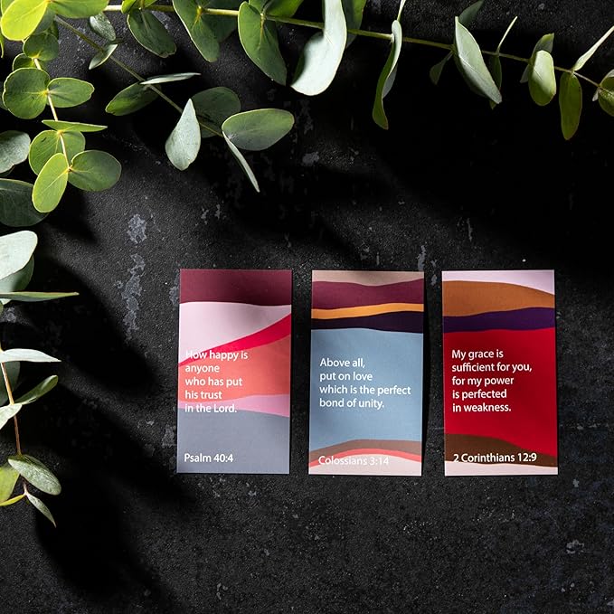 DIVERSEBEE Inspirational Prayer Cards, 60 Unique Bible Verse Cards, Assorted Mini Scripture Cards, Encouragement Motivational Cards, Christian Bible Gifts (Waves)