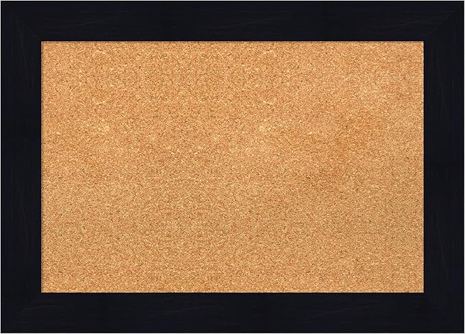 Amanti Art Natural Cork Board for Wall, 20x28 Vision Board with Blue Wood Frame, Medium Corkboard Office Decor for Home Organization, Country Rustic Corkboard Pinboard to Display Items for Home