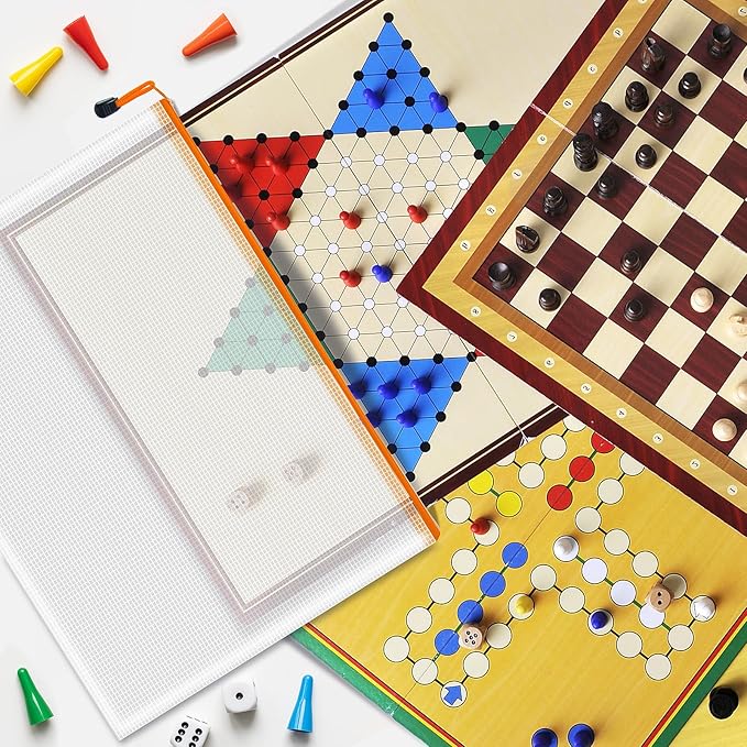 32pcs Mesh Zipper Pouch Bags, A3 Zipper Pouch, Mesh Bags With Zipper, Plastic Zipper Pouches, 8 Colors Zipper Pouches for Organizing, Board Game Storage, Travel, School Office organize