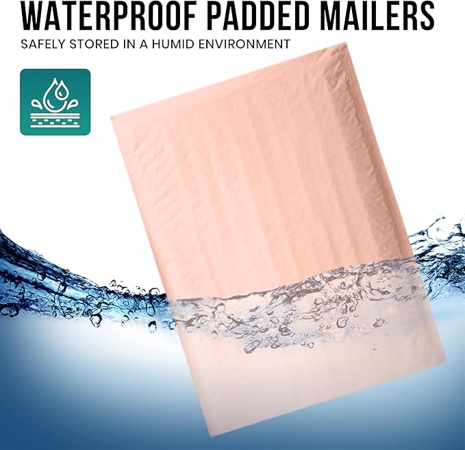 Levex - #0000 4" x 6" [10 Pack] Light Pink Poly Bubble Mailers, Padded Envelope Mailers, Packing Envelope & Mailing Bags for Shipping