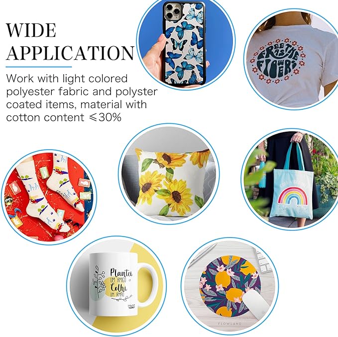 HTVRONT Sublimation Paper 11x17 inches - 150 Sheets Inkjet Sublimation Paper Compatible with Inkjet Printer 120gsm…