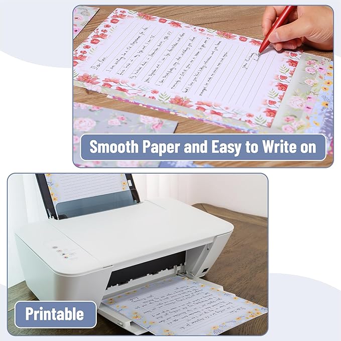 Mr. Pen- Stationery Writing Paper with Envelopes, 30 Letter Writing Paper with 18 Envelopes, Floral Cute Stationary Set for Writing Letters, Stationary Paper, Writing Paper Stationary, Letter Set