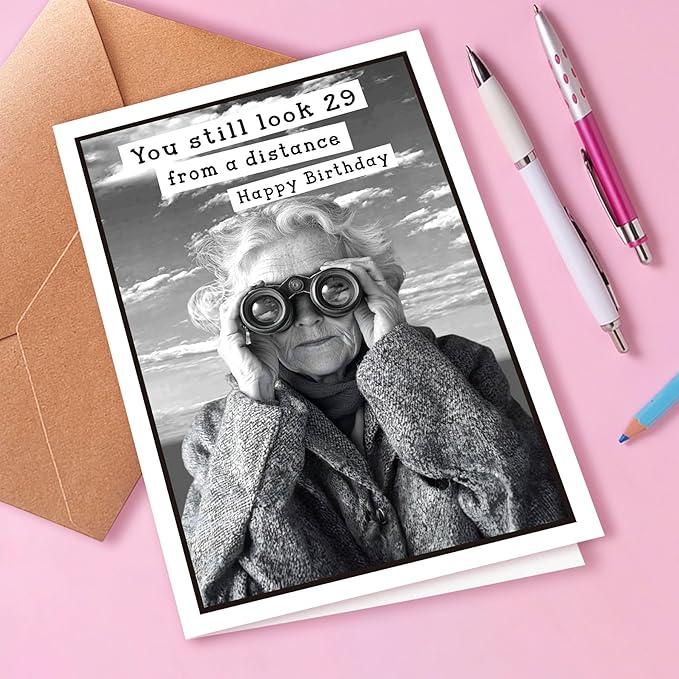 Funny Birthday Card for Old Women, Suitable for 50th, 60th, 70th, 80th, 90th Birthday, Teasing The Years In A Humorous Way.
