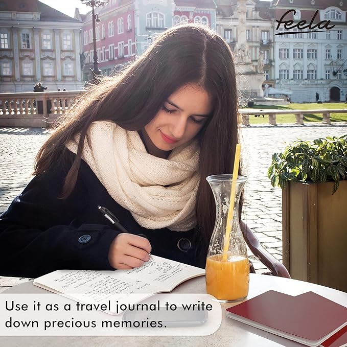 36 Pack Soft Cover Journal Bulk, Feela Lined Blank Travel Journal for Women Men Writing, Notebooks College Ruled for Work, Note Taking Notebook School Business Supplies, 8.2” x 5.5”, A5, Wine