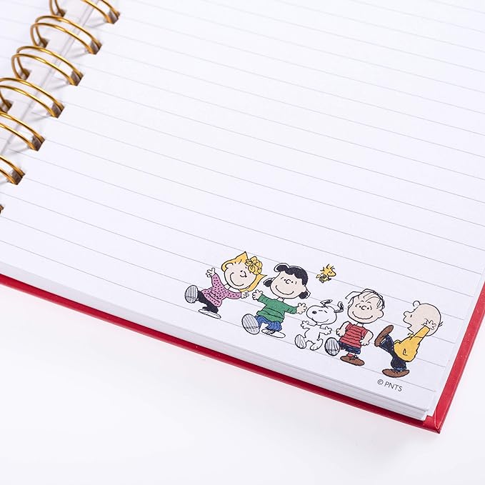 Graphique Peanuts Gang Hard Cover Journal w/Charles Shultz's Beloved Peanuts Characters, Fun, Durable Notebook for Notes, Lists, Recipes, and More, 160 Ruled Pages, 6.25" x 8.25" x 1"