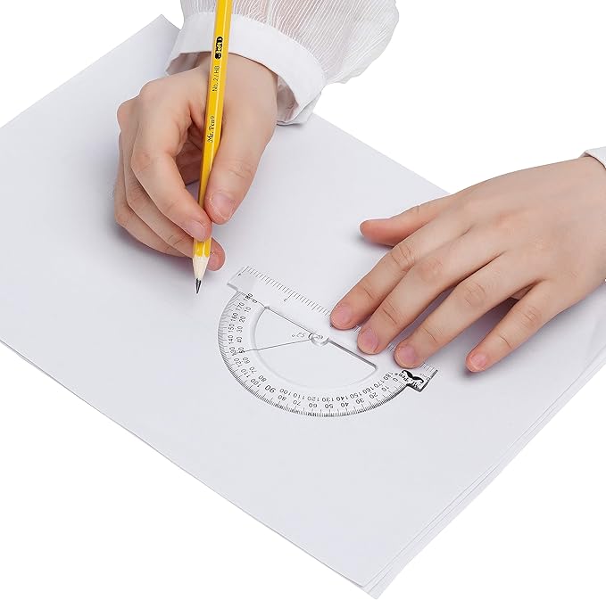 Mr. Pen- Small Protractor, 4 Inch, Pack of 3, Protractor Ruler, Drafting Tools, Math Geometry, School Supplies