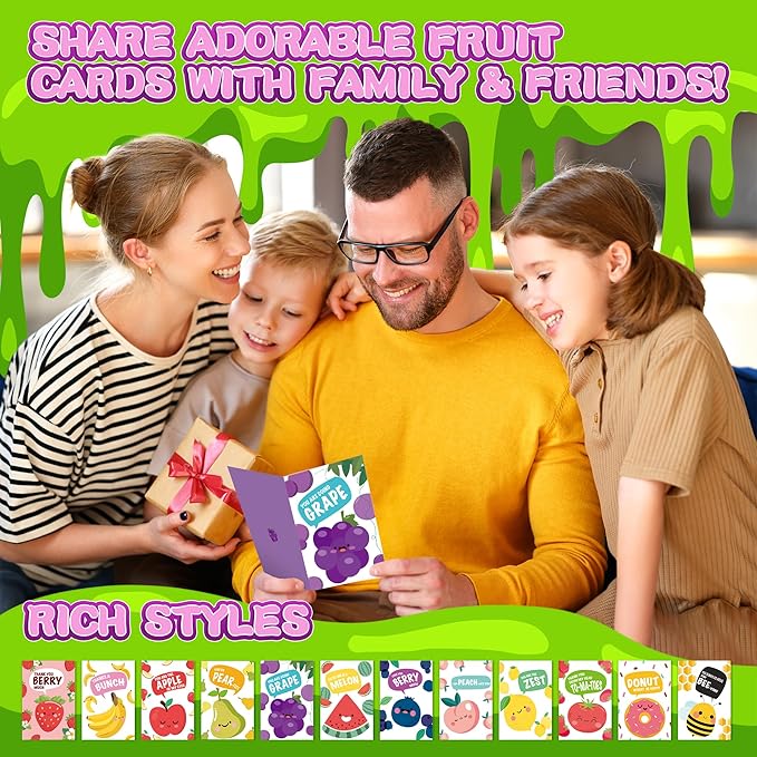 36PACK Greeting Cards,Scratch and Sniff Assorted Greeting Cards for Kids School, 12 Designs with Envelopes & Stickers for Boys & Girls Classroom Activities, Birthdays, Children's Day, Party