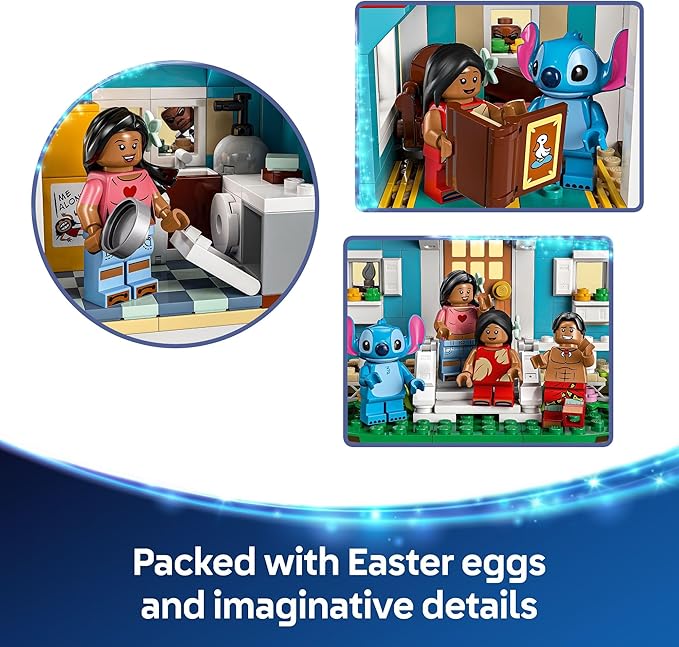LEGO Disney Lilo and Stitch Beach House Toy - Building Playset for Kids, Girls and Boys, Ages 9+ - Includes 5 Minifigures - Disney Gift Idea for Fans of Lilo & Stitch Movie - 43268