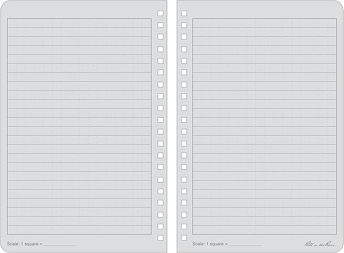 Rite In The Rain All-Weather Side-Spiral Notebook, 4 5/8" x 7", Black Cover, Universal Pattern (No. 773)