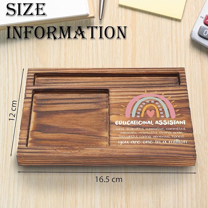 Educational Assistant Sticky Note Holder, Educational Aide Appreciation Gifts, Teacher's Day Thank You Gifts for Assistant Teacher, Back to School Gifts Desk Self-Stick Note Pad Holders TZP59