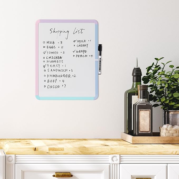 Mr. Pen- Dry Erase Board, 14' x 11', Black Dry Erase Marker, Colorful Frame, Mini White Board for Kids & Students
