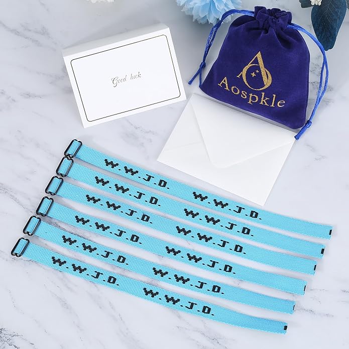 6PCS WWJD Bracelet for Women Men, Christian Gifts Wristbands, WWJD Rubber Bracelets - What Would Jesus Do Silicone Bracelet