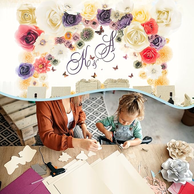 24 Sheets Cream Shimmer Cardstock 8.5 x 11 Ivory Paper, Goefun Off White Card Stock Printer Paper for Invitations, Certificates, Crafts, Card Making