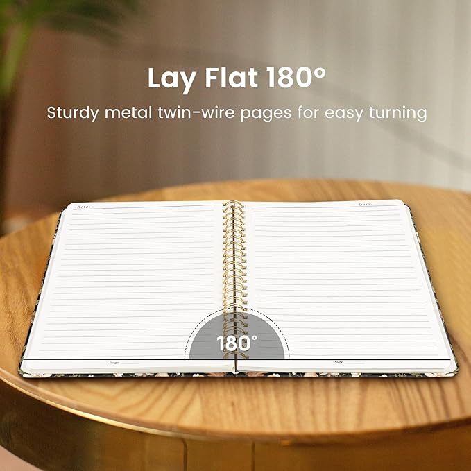 Lined Spiral Journal Notebook for Women, Cute A5 College Ruled Hardcover Notebook for Work & Note Taking, Aesthetic Pretty Journal for Writing, 140 Pages, Mushroom