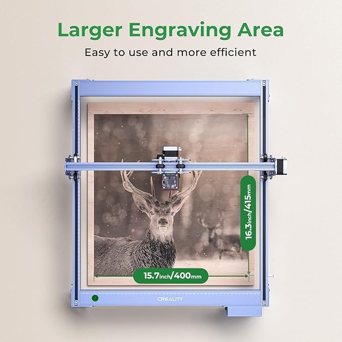 Creality Falcon 5W Laser Engraver Machine, 72w High Precision 0.06mm Laser Cutter and Engraving Machine for Wood Metal Leather Acrylic Glass, 10000mm/min, Offline Usage, CNC Laser Engraver