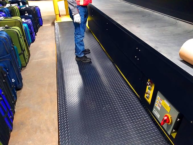 Rhino Mats, American Classic Diamond Anti-Fatigue Mats, Industrial Ergonomic Comfort Standing Mat for Work, Home, Garage, Office, Kitchen or Anywhere (Black 1" Thick, 2 FT. x 20 FT.)