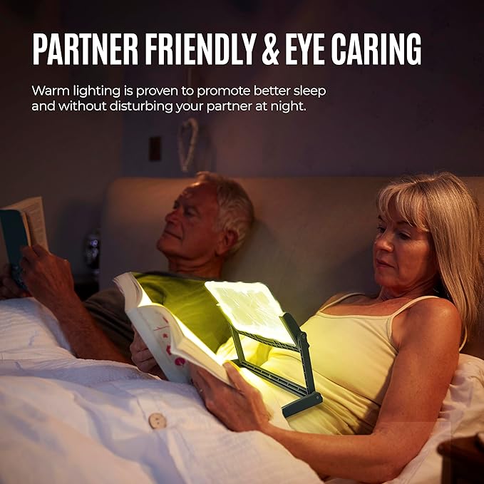 MAGNIPROS 5X [Rechargeable] LED Page Magnifier | 3 Stepless Color Light Modes | Foldable & Detachable HandsFree Stand for Easy Reading Fine Print & Crafting | Perfect for Low Vision, Seniors, Hobbyist