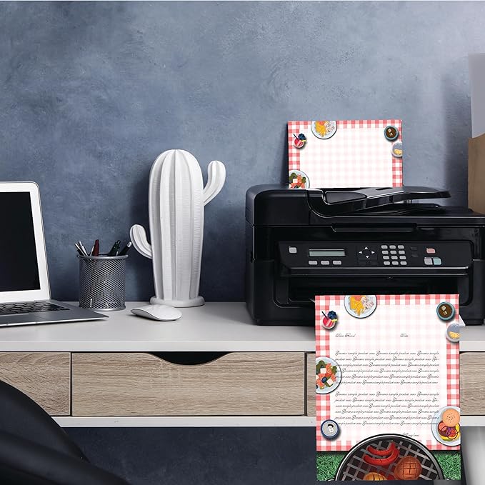 Summertime Backyard BBQ Letterhead Laser & Inkjet Printer Paper, 25 pack