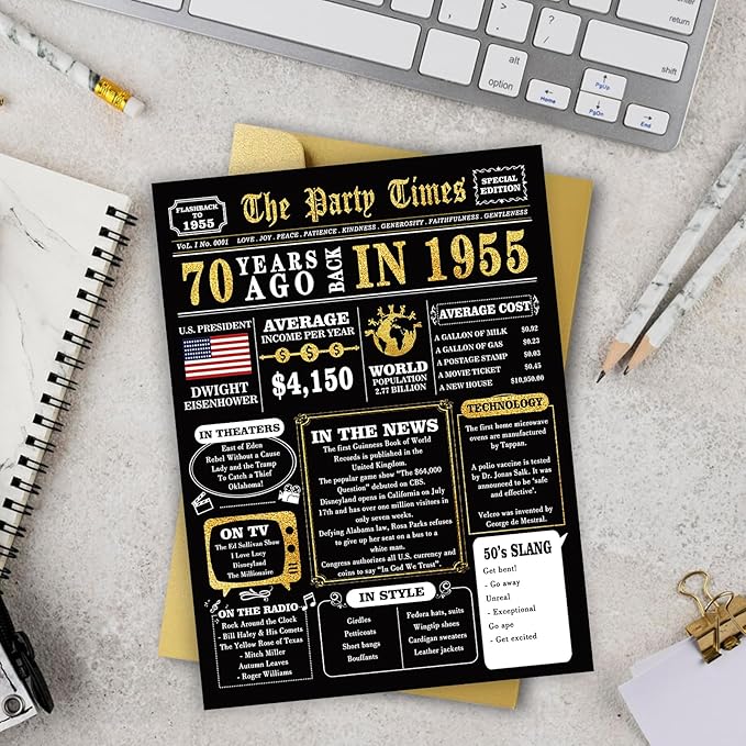 Happy 70th Birthday Gift for Woman Mam, Funny Birthday Card for 70 Year Old Mom Dad Grandpa Grandma, Best 70th Birthday Decorations for Husband Wife, Gifts for Him Her