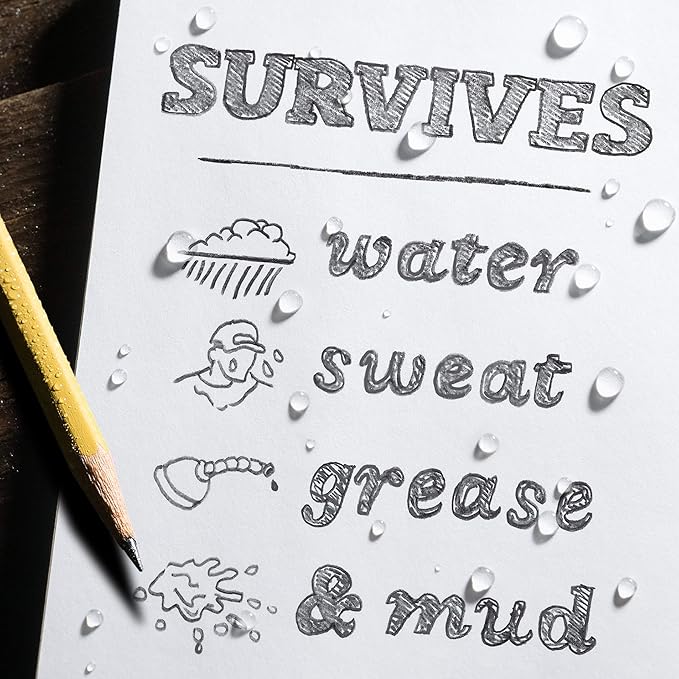 Rite in the Rain Weatherproof Side Spiral Notebook, 4.625" x 7", Yellow Cover, Level Pattern (No. 313)