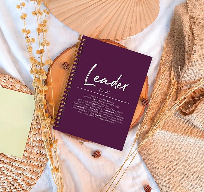 OXW Purple Meeting Notebooks for Work, Leadership Gifts Office Work Notebook Journal for Writing Note Taking, Thank You Gifts for Women Men Leader Mentor Boss Manager Principal, 5.5"x8.3"