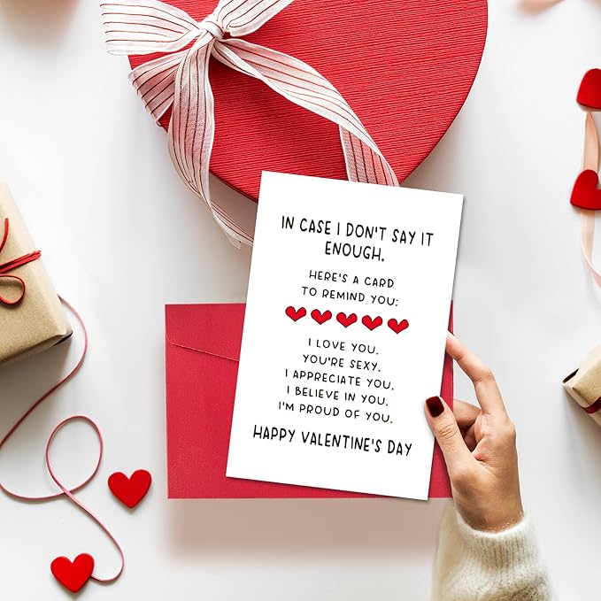 Ogeby Funny Valentine’s Day Card Gifts for Boyfriend Girlfriend, Cute Valentines Day Card for Husband Wife, Romantic Valentines Day Cards Gifts for Women Men, Sweet I Love You Card