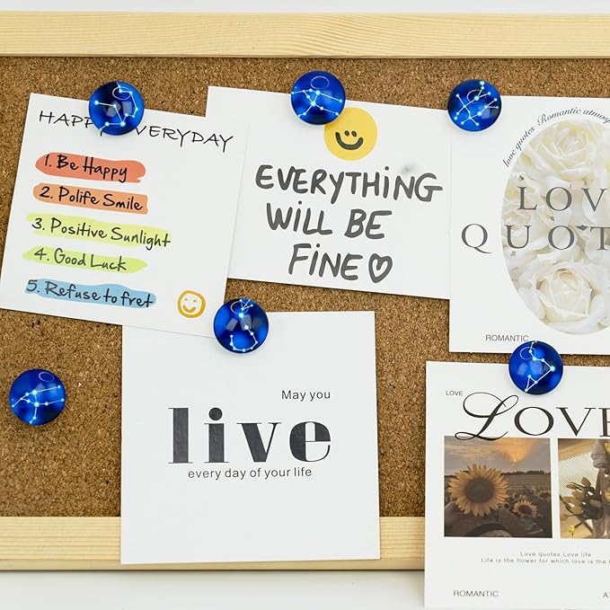 24Pcs Decorative Push Pins,Cute Push Pins,Cork Board Tacks,Cute Thumbtack for Office Decorative (24-Horoscope)