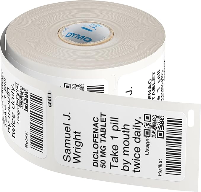 DYMO LabelWriter Durable Laboratory and Medical Labels, 25 mm x 54 mm, 500 Labels