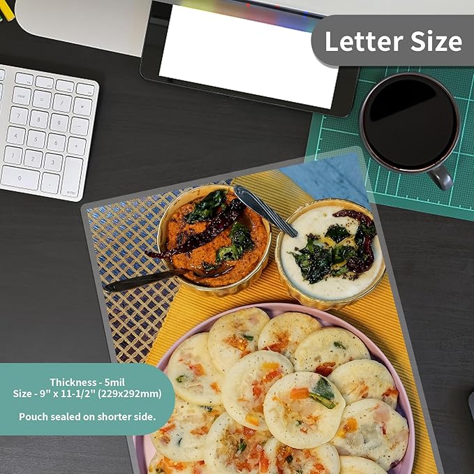 5 mil Thermal Laminating Sheets 5000 Packs, 9” x 11.5” Clear Laminating Pouches Holds 8.5 x 11 Inch Sheet, Letter Size Lamination Paper for Laminator - Rounded Corner