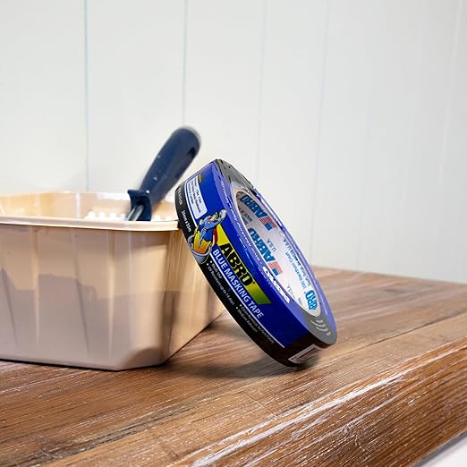 ABRO Blue Painters Tape 1 Inch Wide, 24mm x 55M, All Purpose Blue Tape, Temporary Labeling, Easy Tear, Clean Removal, Masking Tape Colored DIY or Pro