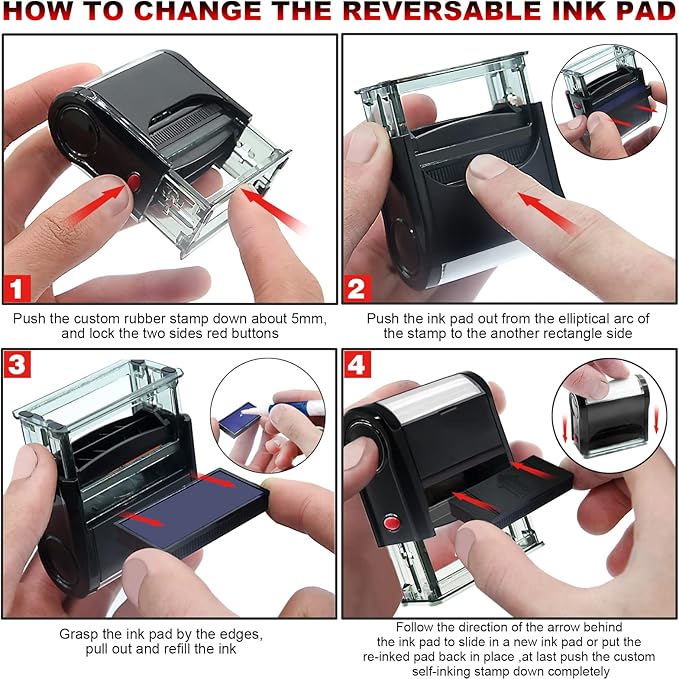 Return to Sender Stamps Office Stamps Self Inking for Business Supplies Custom Personalized Business Deceased Return to Sender Stamps for Office Supplies Red(Deceased Return to Sender)