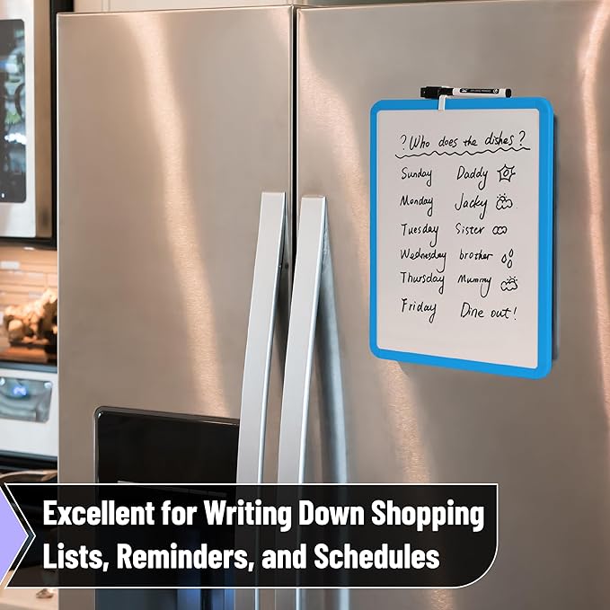 Mr. Pen- Dry Erase Board, 14” x 11” with a Black Dry Erase Marker, Blue Frame, Small White Board, White Board for Kids, White Board for Students, Small Dry Erase Board, Mini White Board