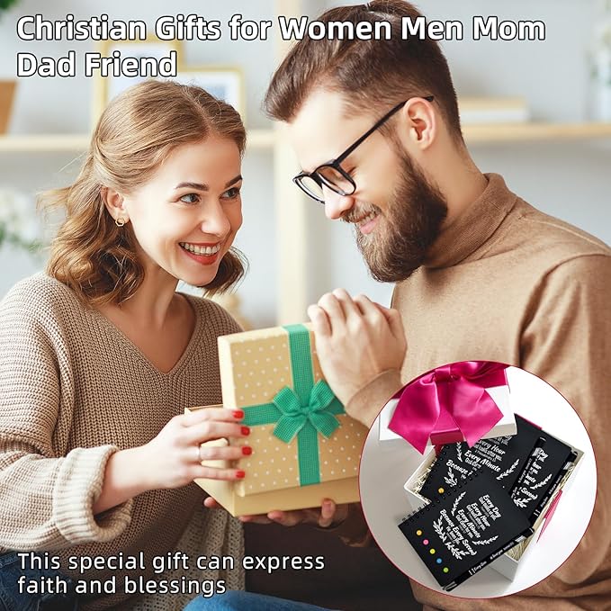 40 Pcs Bulk Christian Gifts Prayer Journal for Woman - 20 Set Religious Notepad with Christian Pen - Bible Notebook - Church Gifts for Mother's Day, Bible Study, and Family Devotions ( Black )