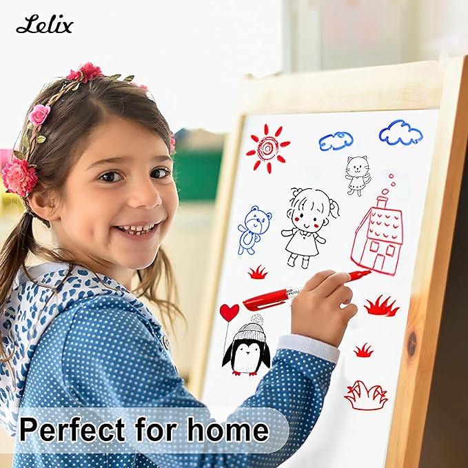 Lelix Dry Erase Markers, 42 Pack 14 Black+14 Blue+14Red Dry Erase Markers Chisel Tip,Dry Erase Markers Bulk,Whiteboard Markers for School, Office Supplies,Perfect for White Board, Mirror,Calender