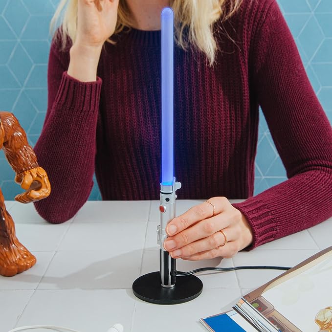 Star Wars Luke Skywalker Lightsaber 12-Inch Desktop LED Mood Light for Nightstand Table