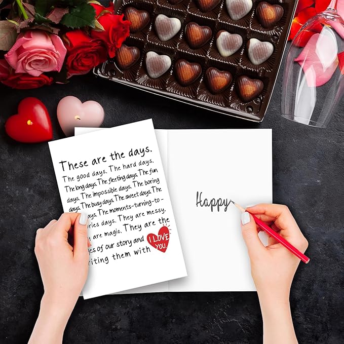 Valentines Day Card for Him Her, Romantic Valentines Day Card for Husband, Valentine's Day Card Gifts for Boyfriend, Anniversary Card Gifts for Men, Birthday Cards for Women, Love Card