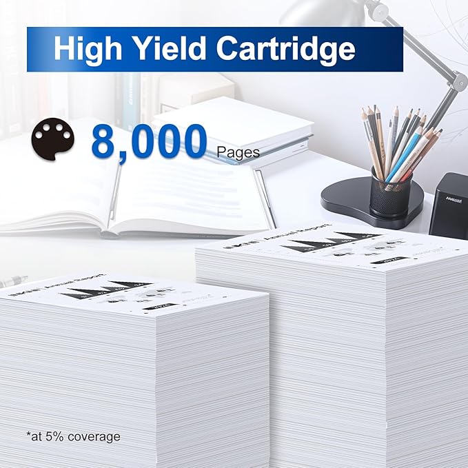 INKNI Compatible TN850 Toner Cartridge Replacement for Brother TN850 TN820 High Yield Compatible for Brother DCP-L5600DN HL L5000D HL L5200DW HL L6200DW MFC L5850DW MFC L6700DW Printer (Black, 2-Pack)