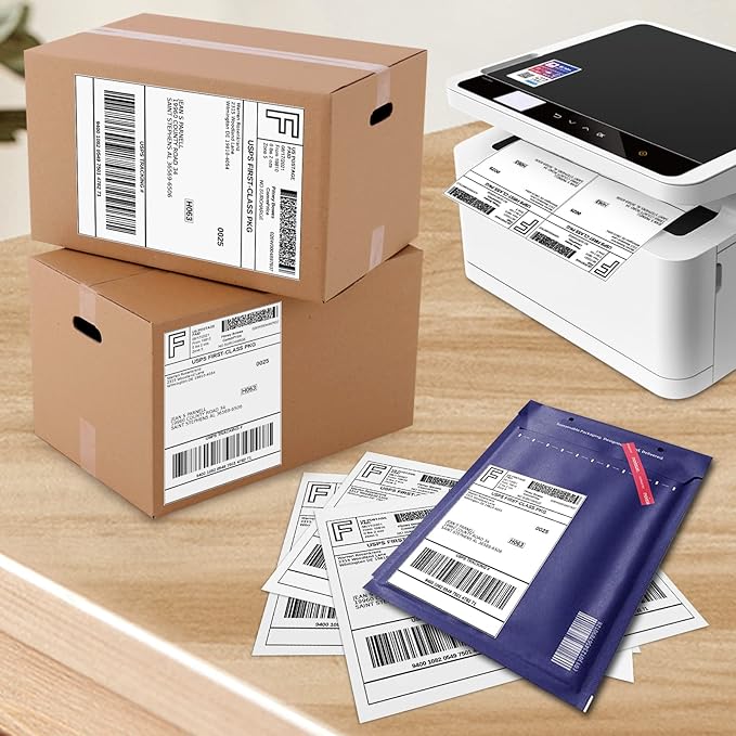 8000 Half Sheet Laser/Ink Jet Shipping Labels Mailing Labels 5-1/2" X 8-1/2"