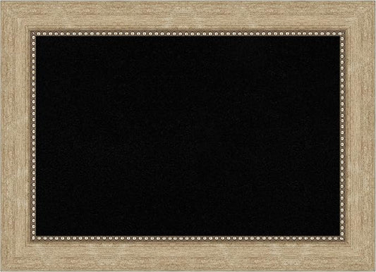 Amanti Art Black Cork Board for Wall, 21x29 Vision Board with Gold Frame, Medium Corkboard Office Decor for Home Organization, Casual Corkboard Pinboard to Display Items for Home Organization in