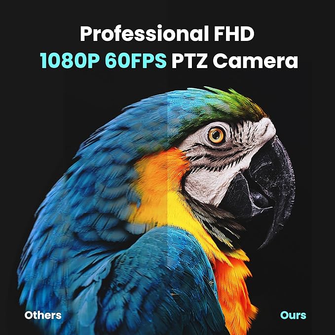 AI Auto Tracking PTZ Camera 3G-SDI/USB3.0/HDMI/LAN PoE 30X Optical and 8X Digital Zoom Live Streaming Camera 1080P 60FPS for Church Services Worship Education Events vMix OBS YouTube