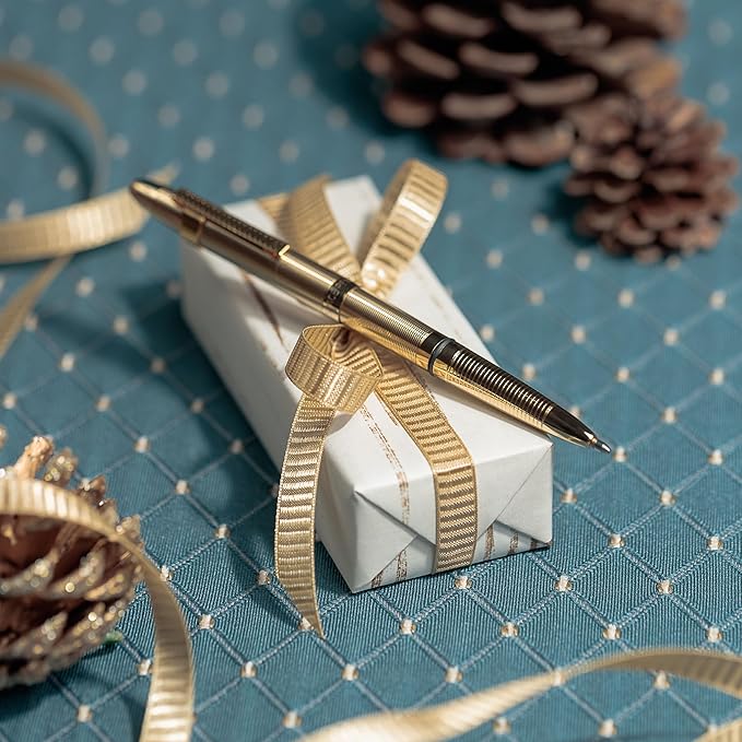 Fisher Space Pen Bullet Pen, Ballpoint, Black Ink, Gold Lacquered Brass, Gift Box