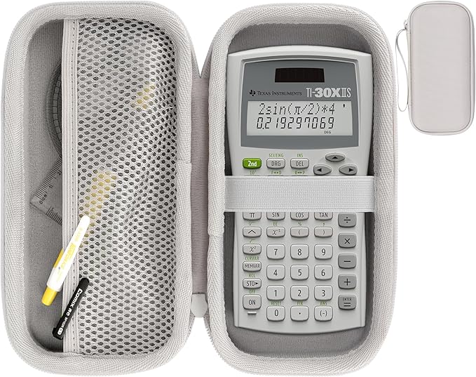 Hard Case Replacement for Texas Instruments TI-30XIIS TI-30XS TI-30Xa TI-36X Pro Scientific Calculator Case Only(Off White Case)