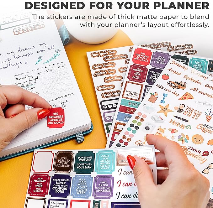 Clever Fox Planner Stickers – Monthly, Weekly & Daily Planner Stickers 14 Sheets Set of 1360+ Unique Stickers by Clever Fox (Value Pack)