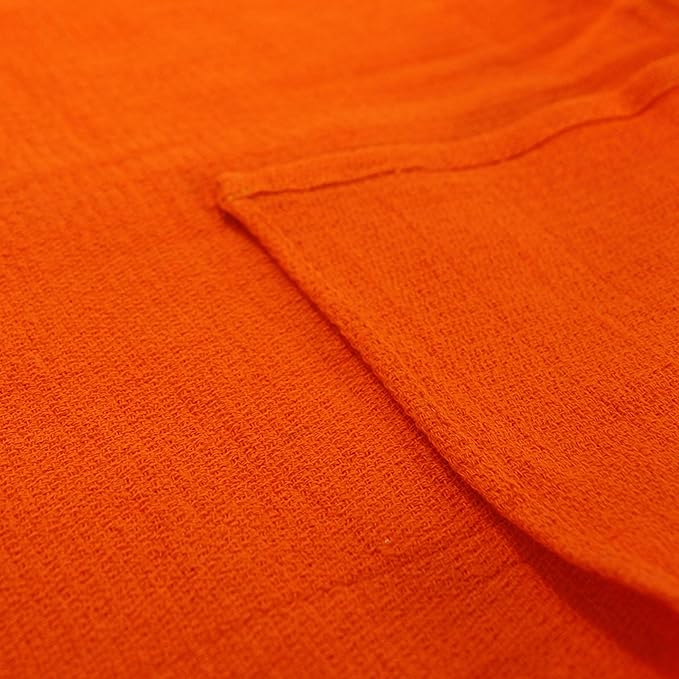 Arkwright Surgical Huck Towels - (Pack of 12) Lint Free & Highly Absorbent Pre-Treated Cotton Cleaning Cloths, Perfect for Medical, Auto Detailing, Window Glass, and Shop, 16 x 26 in, Orange