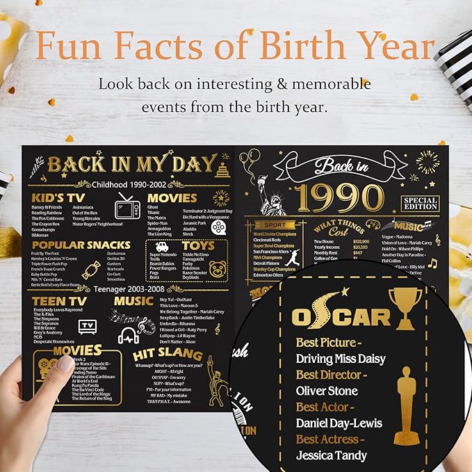 35th Birthday Card for Men Women, 3D Pop Up 35th Birthday Gifts Cards for Him Her, Back In 1990 Funny 35 Year Old Birthday Decorations