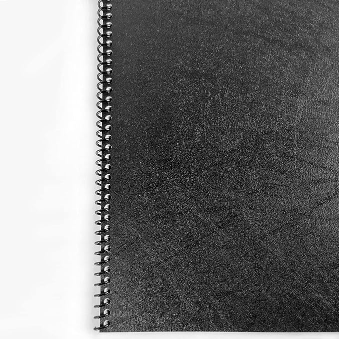 TOTiyea 100 Pack Plastic Spiral Binding Coils, 12mm(1/2") Binding Spirals, 90 Sheet Capacity, 4:1 Pitch, Black