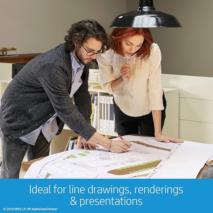 HP DesignJet Studio Large Format 24-inch Wireless Plotter Printer, Includes 3-Year Onsite Warranty Support (5HB12H)